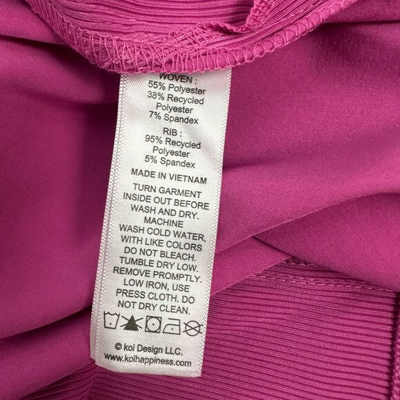 Planet Koi Longevity Scrub Top Medium Terra Pink Moisture Wicking Quick Dry - Picture 5 of 5